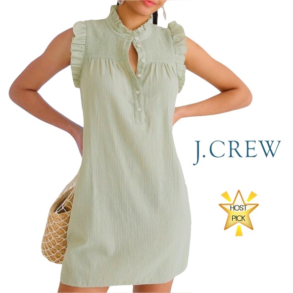 J. Crew Re-Imagined Earth Friendly Cotton Lightweight Cotton Ruffle Details - Picture 1 of 16